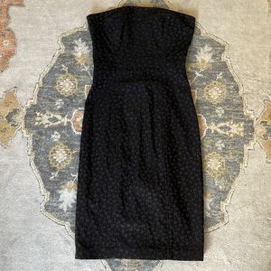 Black strapless Betsey Johnson dress with beautiful black coral detailing.